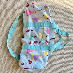 Pottery Barn Kids Light Blue Disney Princess Duffel - monogrammed “Reagan”